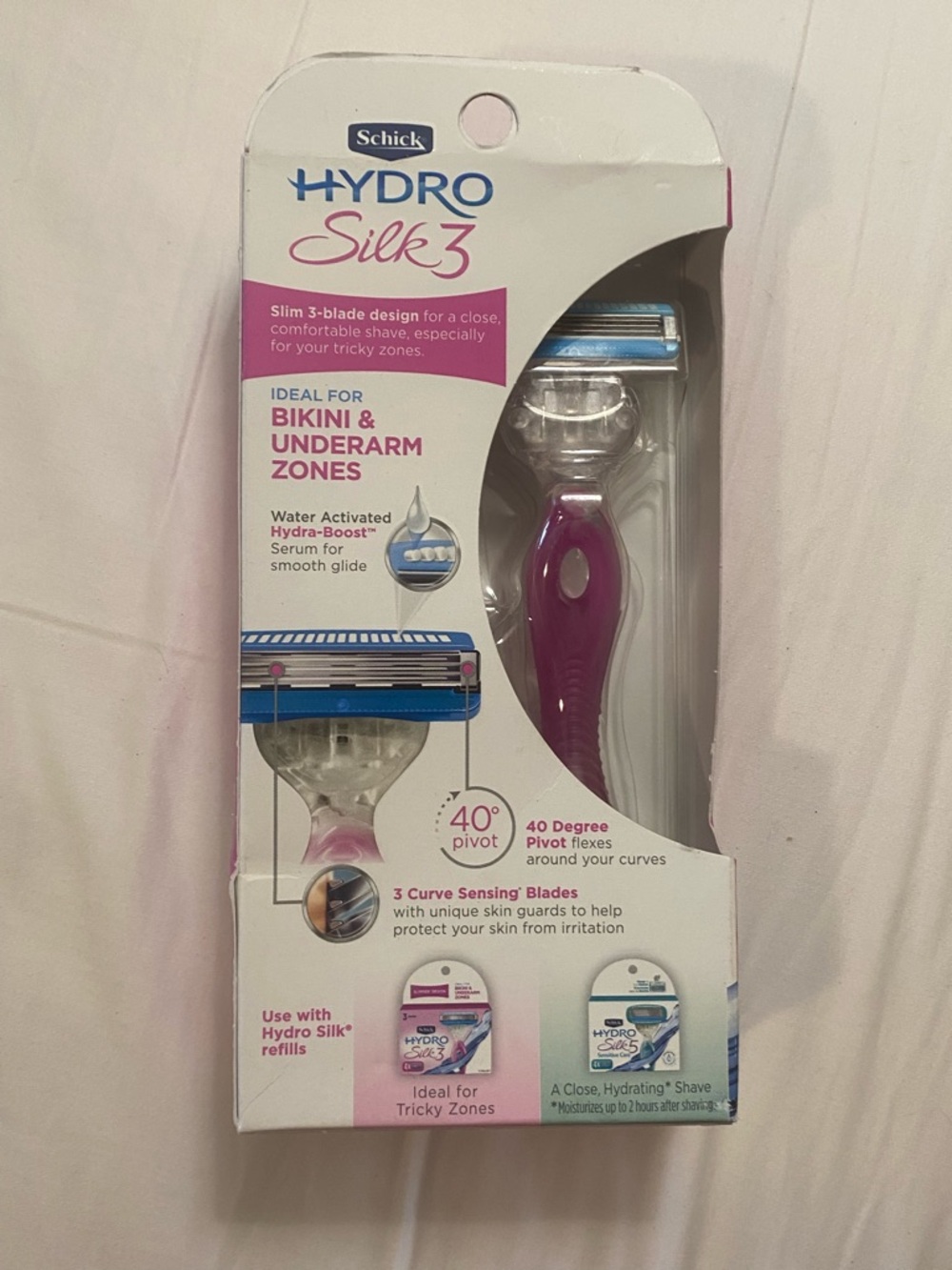 Schick Hydro Silk3 Razor - 2 refills